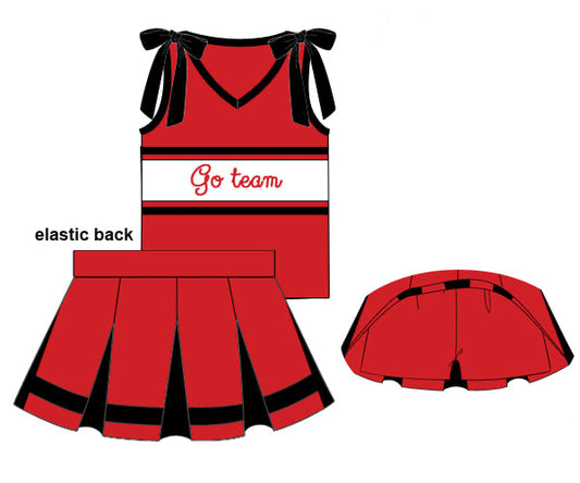 RTS - COLLEGIATE - Sideline Spirit Cheer Sets - Red/Black “GO DAWGS”