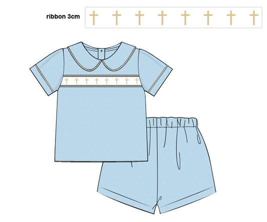 PREORDER 46: SPRING 1 - Ribbons of Grace Boy Shortie Set