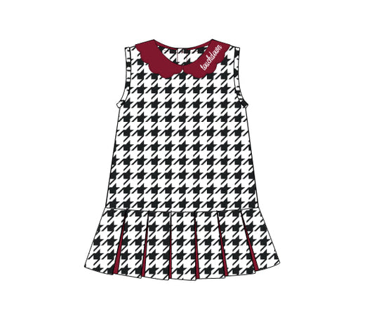 RTS - COLLEGIATE - Campus Spirit Girl Dress - Houndstooth - NO MONO