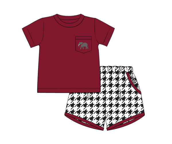 RTS - COLLEGIATE - Campus Spirit Boy Shortie Set - Houndstooth
