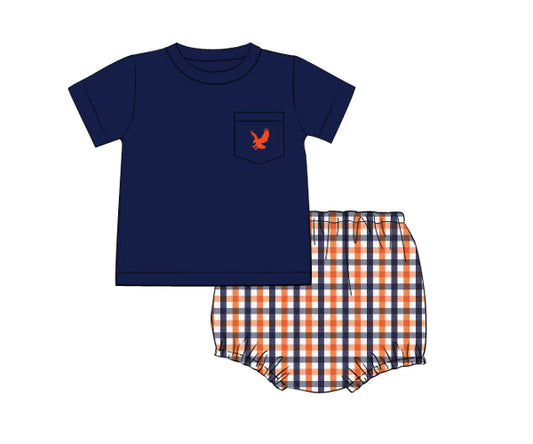 RTS - COLLEGIATE - Campus Spirit Boy Diaper Set - Orange/Navy