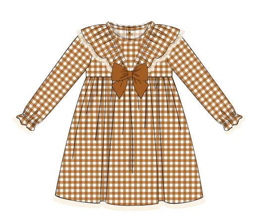 RTS - AUTUMN BASICS - Harvest Gingham Girl Dress