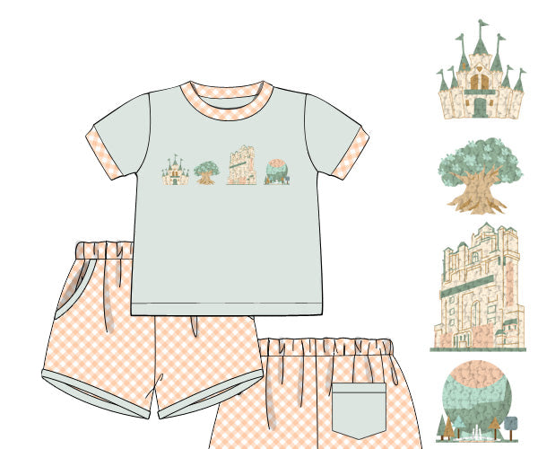 PREORDER 60: SPRING PT 1 - Park Hopping Boy Shortie Set