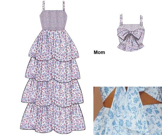 RTS - Patriotic Floral Mom Dress