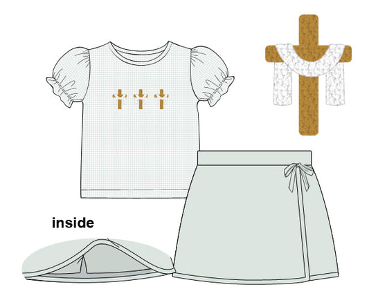 PREORDER 46: SPRING 1 - All to Him I Owe Girl Skort Set