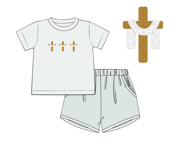 PREORDER 46: SPRING 1 - All to Him I Owe Boy Shortie Set