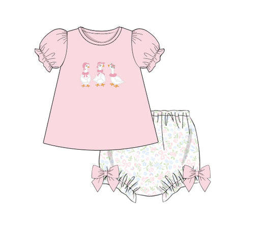 PREORDER 46: SPRING 1 - Spring 1 Girls Only - Goosey Girl Diaper Set