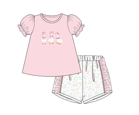 PREORDER 46: SPRING 1 - Spring 1 Girls Only - Goosey Girl Shortie Set