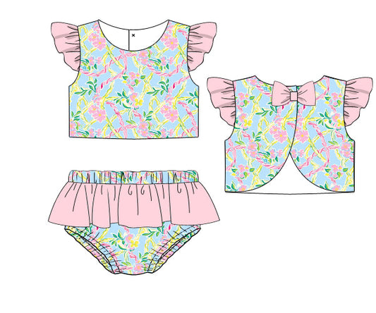 PREORDER 46: SPRING 1 - Tropical Trellis Girl 2pc Swim