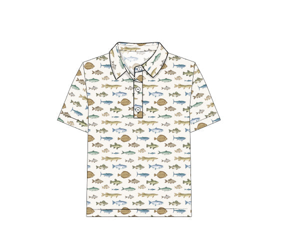 PREORDER 46: SPRING 1 - Spring 1 Boys Only - Catch of the Day Boy Polo