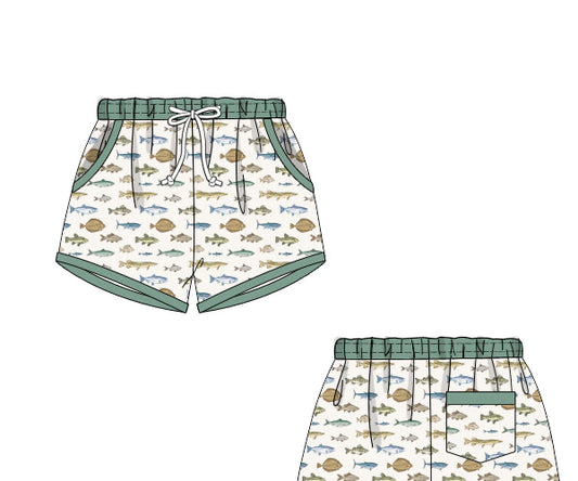PREORDER 46: SPRING 1 - Spring 1 Boys Only - Catch of the Day Boy Shortie Trunks