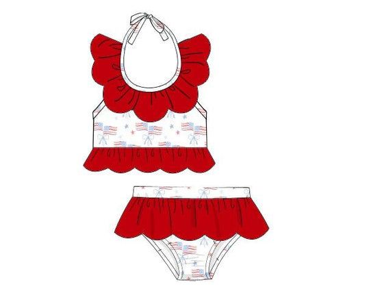 RTS - Preppy Patriotic Girl 2 PC Swim