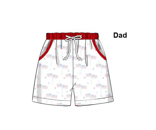 RTS - Preppy Patriotic Dad Trunks