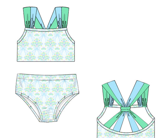 PREORDER 46: SPRING 1 - Seaside Blooms Family Swim Girl 2pc