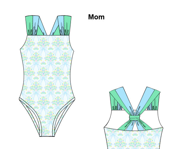 PREORDER 46: SPRING 1 - Seaside Blooms Family Swim Mom 1pc