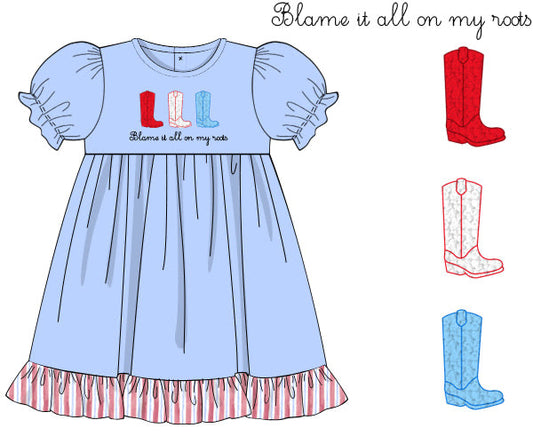 PREORDER 48: SUMMER 1 - Blame It All On My Roots Girl Dress