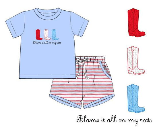 RTS - Blame It All On My Roots Boy Shortie Set