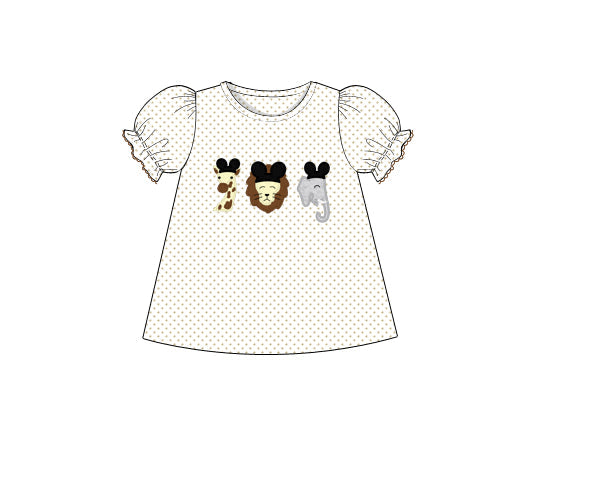 PREORDER 46: SPRING 1 - Spring 1 Shirt Only - Safari Animals Girl Shirt