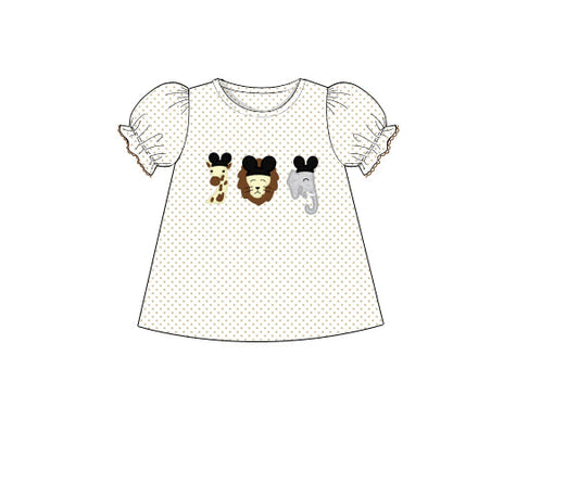 PREORDER 46: SPRING 1 - Spring 1 Shirt Only - Safari Animals Girl Shirt