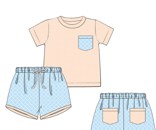 PREORDER 46: SPRING 1 - Magnolia Blooms Boy Shortie Set