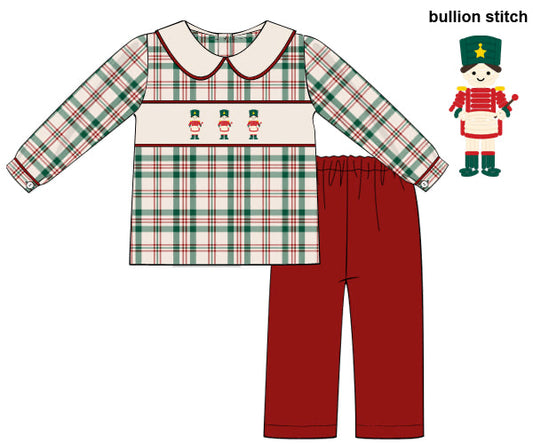 PREORDER 55: CHRISTMAS 1 - Bullion Bows & Drummers Boy Pant Set