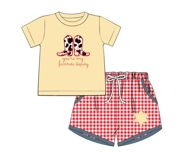 PREORDER 61: SPRING 2 - I Knew You Boy Shortie Set