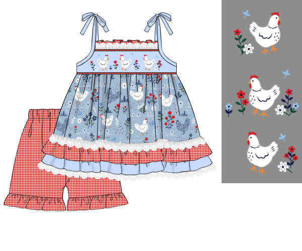 PREORDER 62: SUMMER PT 1 - Summer Chicks Girl Short Set