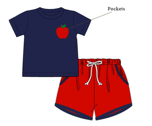 PREORDER 49: SUMMER PT 2 - Apple Pockets Boy Shortie Set