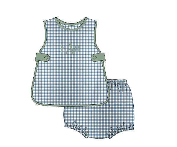 PREORDER 61: SPRING 2 - Spring Gingham & Florals Boy Diaper Set