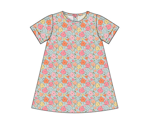 PREORDER 61: SPRING 2 - Orange Blossoms Girl Dress