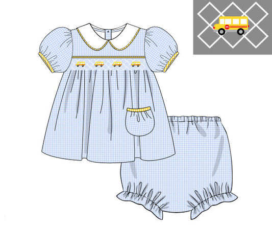 PREORDER 49: SUMMER PT 2 - Wheels On The Bus Girl Diaper Set