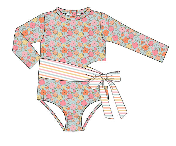 PREORDER 61: SPRING 2 - Orange Blossoms Girl 1pc Rashguard