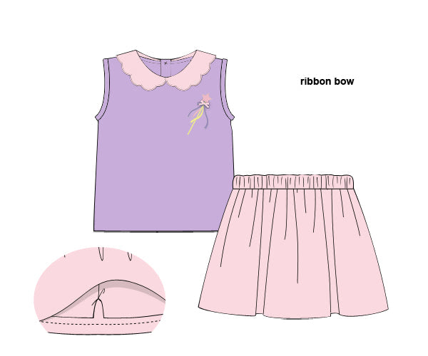 PREORDER 61: SPRING 2 - Spring 2 Girls Only - Magic Wand Girl Skort Set