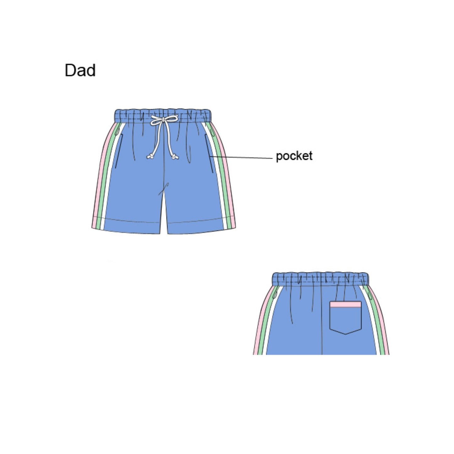 PREORDER 60: SPRING PT 1 - Butterfly Bliss Dad Trunks