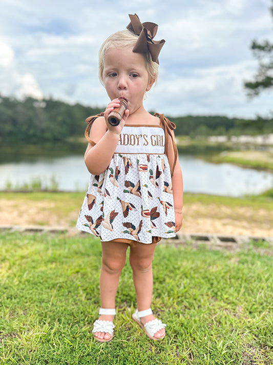 RTS - SUMMER 1 - Mallard Name Smocks Girl Diaper Set - DADDY’S GIRL