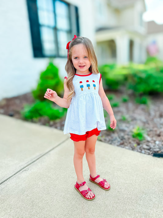 RTS - SUMMER 1 - French Knot Bomb Pops Girl Diaper Set