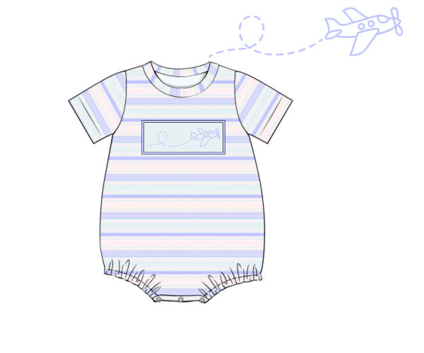 PREORDER 61: SPRING 2 - Spring Patchwork & Stripes Boy Bubble