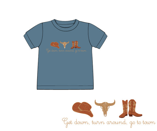 RTS - SUMMER 1 - Summer 1 Shirt Only - Get Down, Turn Around, Go To Town Boy Shirt