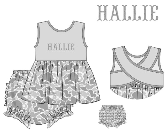 PREORDER 48: SUMMER 1 - Summer Camo Girl Diaper Set