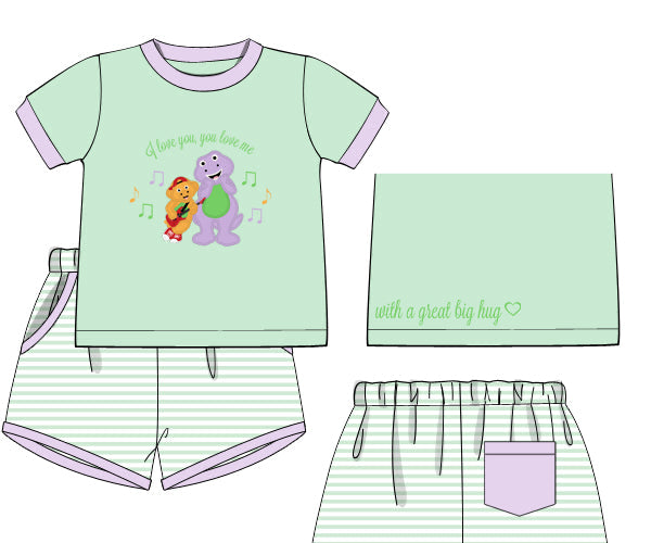 PREORDER 62: SUMMER PT 1 - Great Big Hug Boy Shortie Set