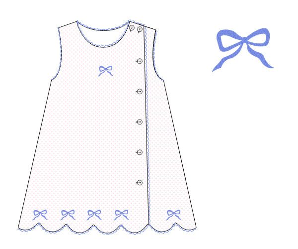 RTS - SUMMER PT 2 - Summer 2 Girls Only - Bitty Bow Knits Girl Dress