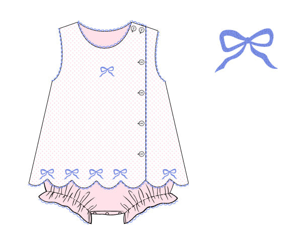 PREORDER 49: SUMMER PT 2 - Summer 2 Girls Only - Bitty Bow Knits Girl Skirted Bubble