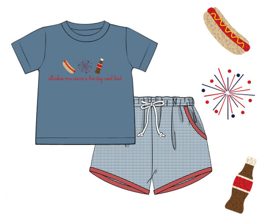 PREORDER 62: SUMMER PT 1 - Makes Me Want A Hotdog Boy Shortie Set