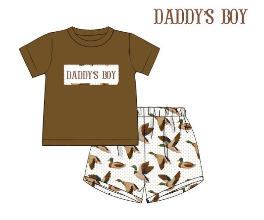 PREORDER 48: SUMMER 1 - Mallard Name Smocks Boy Shortie Set