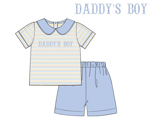 PREORDER 62: SUMMER PT 1 - Father’s Day Blooms Boy Short Set