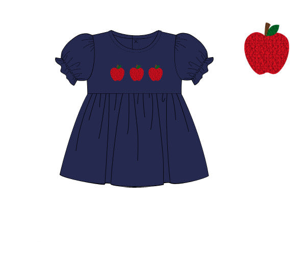 PREORDER 49: SUMMER PT 2 - Back to School Shirt Only - French Knot Apples Girl Shirt