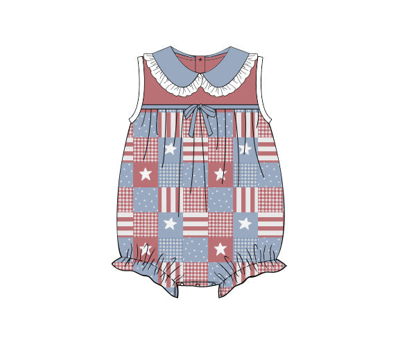 PREORDER 62: SUMMER PT 1 - Patriotic Patchwork Girl Bubble