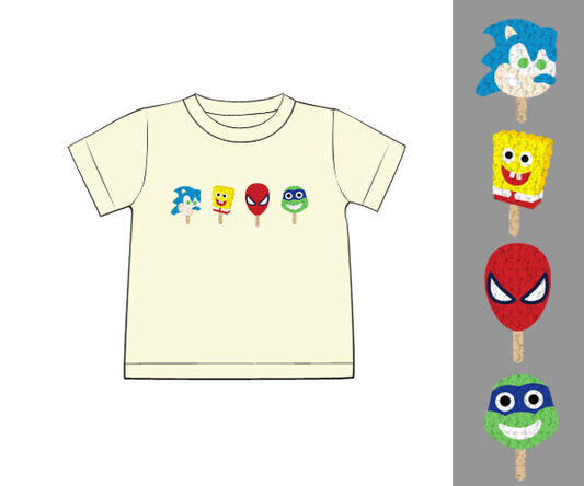 PREORDER 62: SUMMER PT 1 - Shirt Only - FK Character Popsicles Boy Shirt