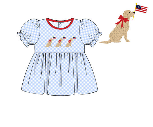 PREORDER 62: SUMMER PT 1 - Shirt Only - FK Puppy Flags Girl Shirt