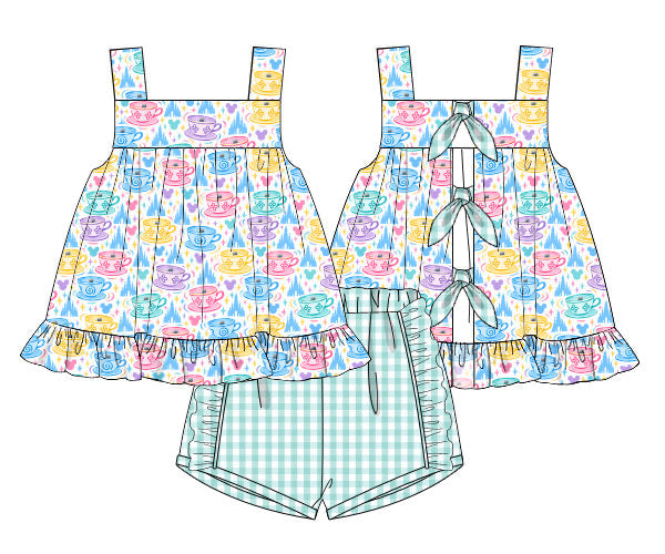 PREORDER 62: SUMMER PT 1 - Girls Only - Magical Tea Cups Girl Shortie Set